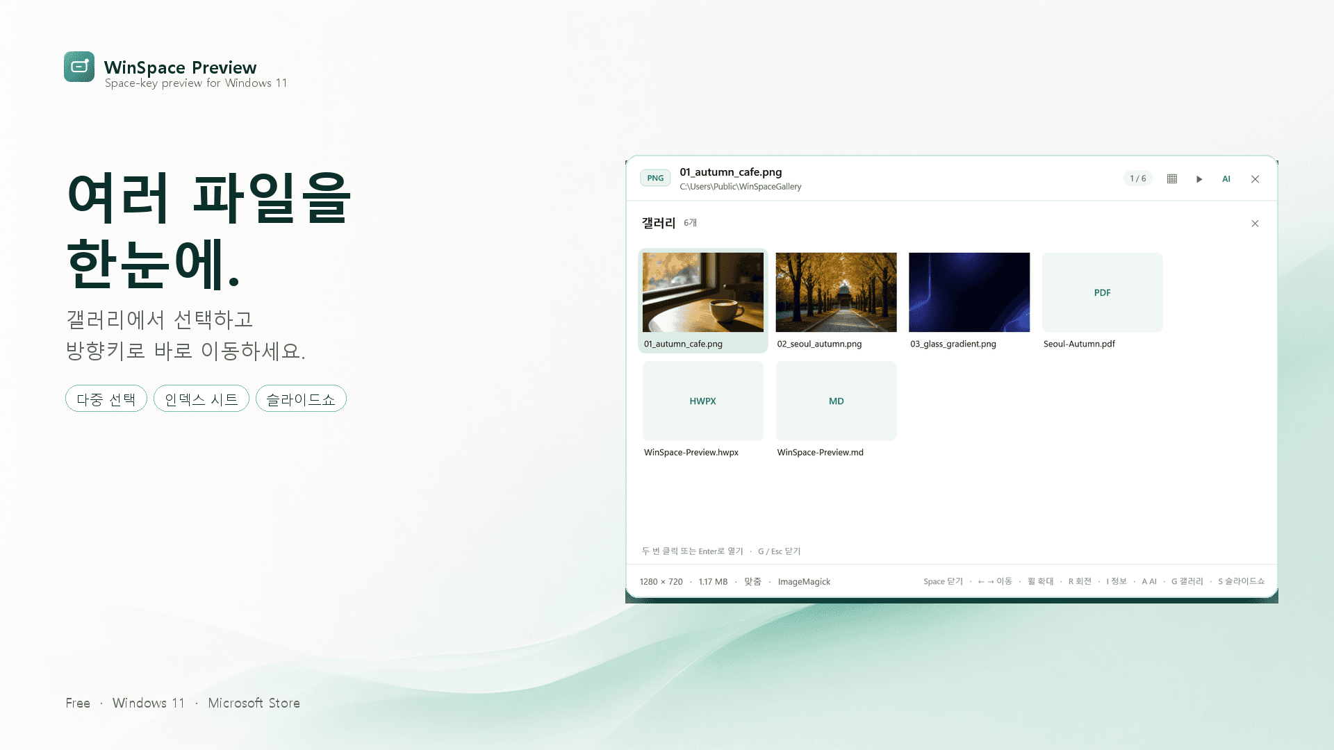 다중 선택 갤러리